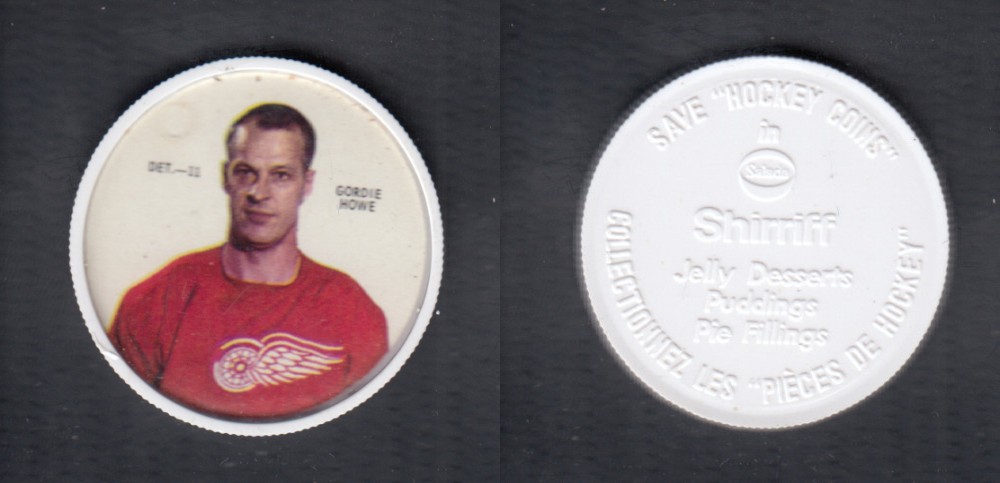 1968-69 SHIRRIFF HOCKEY COIN G. HOWE DET-11 photo