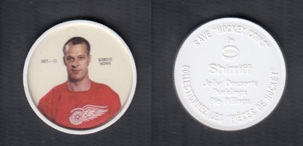 1968-69 SHIRRIFF HOCKEY COIN G. HOWE DET-11 photo