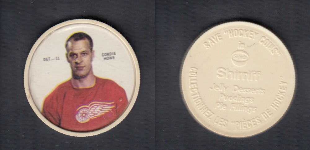 1968-69 SHIRRIFF HOCKEY COIN G. HOWE DET-11 photo