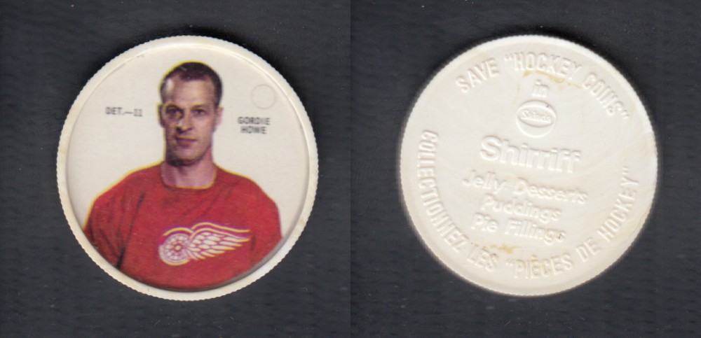 1968-69 SHIRRIFF HOCKEY COIN G. HOWE DET-11 photo