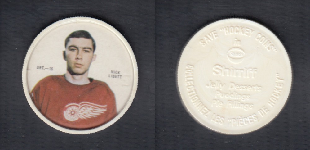 1968-69 SHIRRIFF HOCKEY COIN N. LIBETT DET-16 *SP* photo