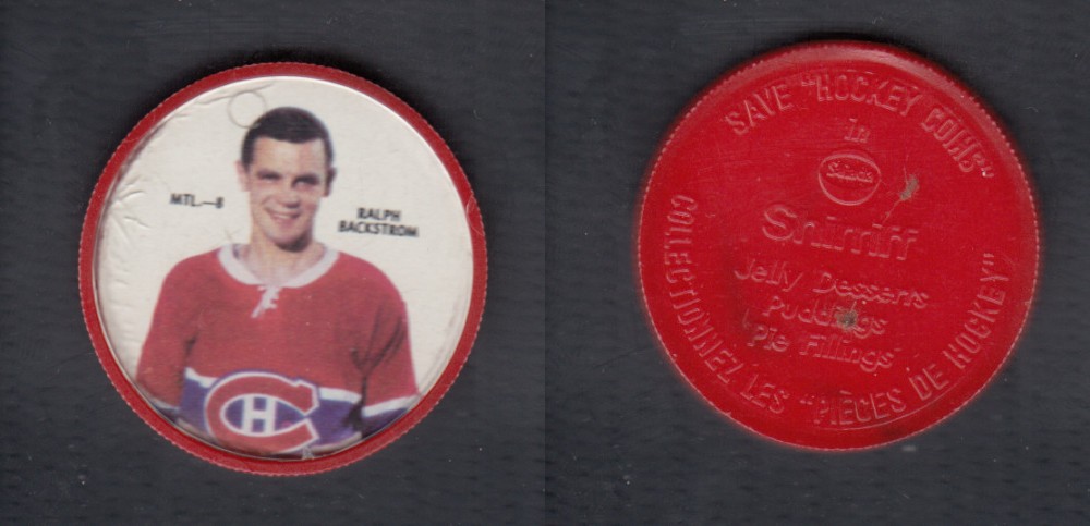 1968-69 SHIRRIFF HOCKEY COIN R. BACKSTROM MTL-8 photo