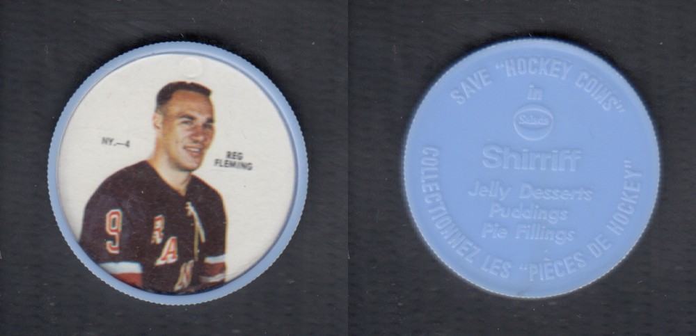 1968-69 SHIRRIFF HOCKEY COIN R. FLEMING NY-4 photo