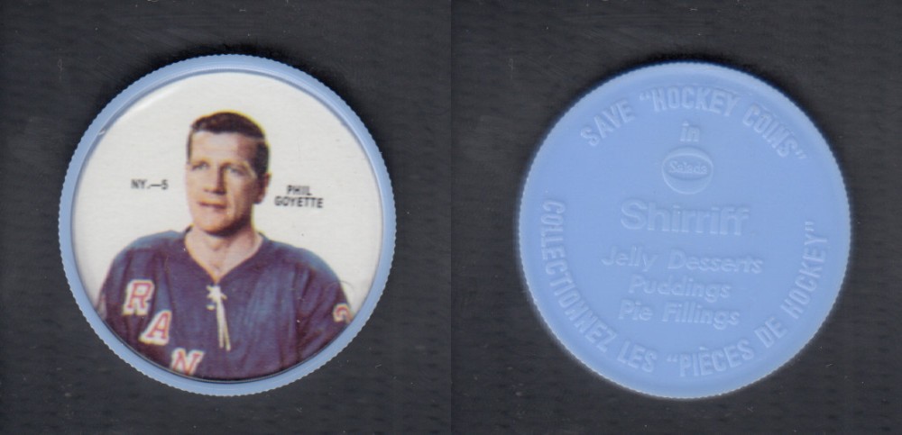 1968-69 SHIRRIFF HOCKEY COIN P. GOYETTE NY-5 photo