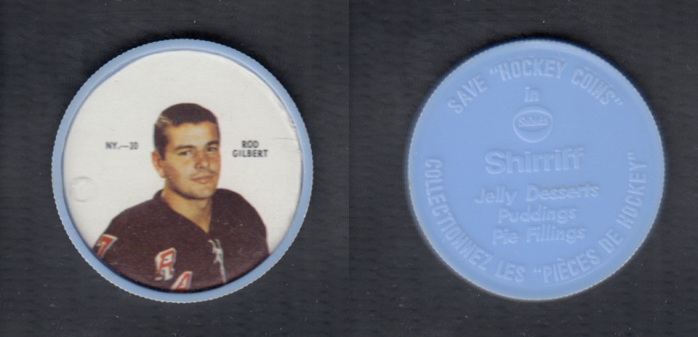 1968-69 SHIRRIFF HOCKEY COIN R. GILBERT NY-10 photo