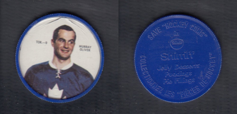 1968-69 SHIRRIFF HOCKEY COIN M. OLIVER TOR-9 photo