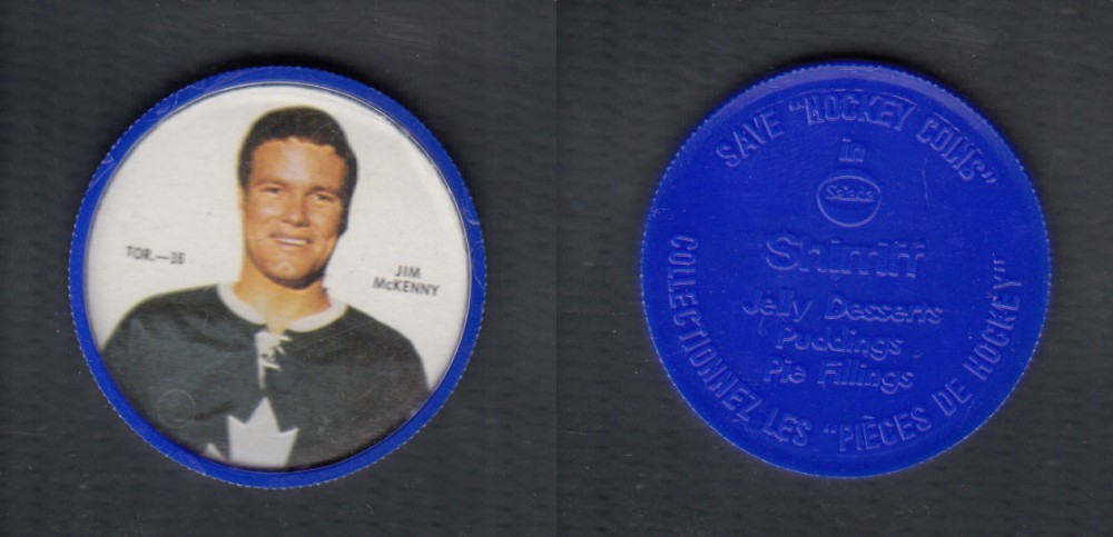 1968-69 SHIRRIFF HOCKEY COIN J. MCKENNY TOR-16 *SP* photo