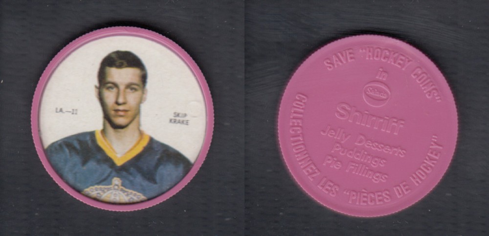 1968-69 SHIRRIFF HOCKEY COIN S. KRAKE LA-11 *SP* photo