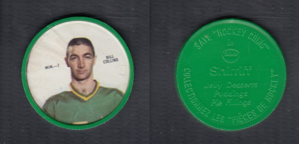 1968-69 SHIRRIFF HOCKEY COIN B. COLLINS MIN-7 *SP* photo