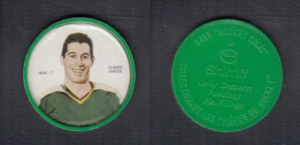 1968-69 SHIRRIFF HOCKEY COIN C. LAROSE MIN-7 *SP* photo