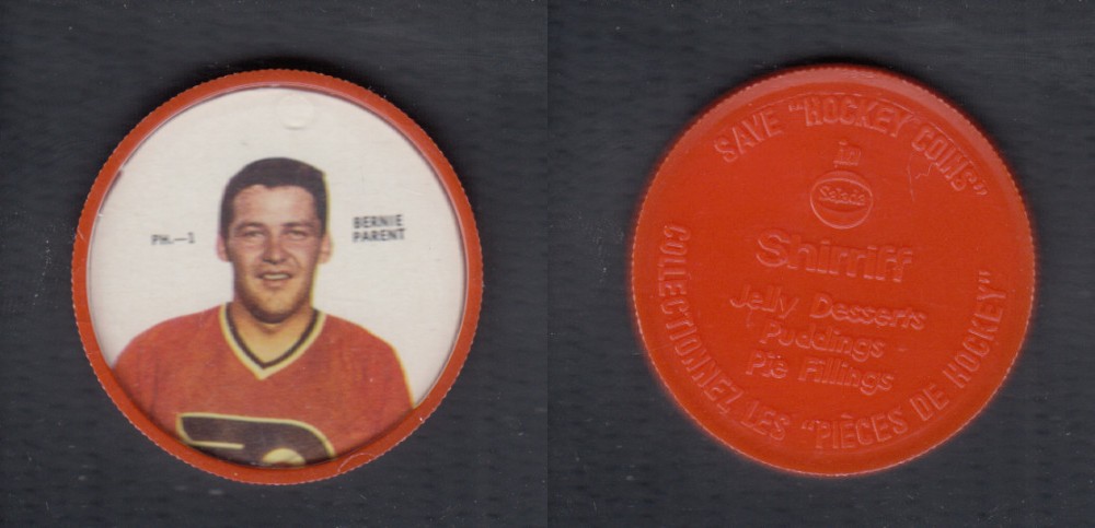 1968-69 SHIRRIFF HOCKEY COIN B. PARENT PH-1 photo