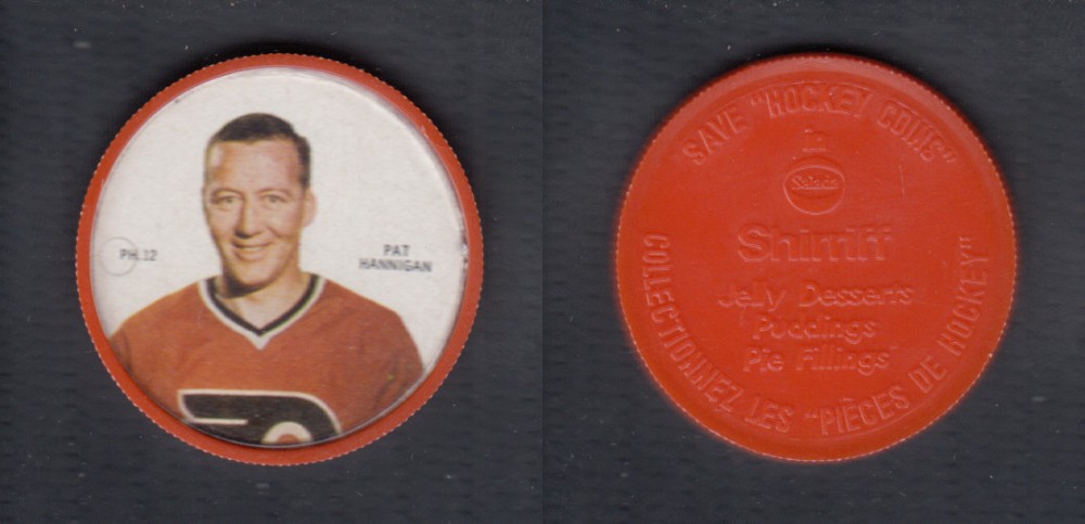 1968-69 SHIRRIFF HOCKEY COIN P. HANNIGAN PH-12 *SP* photo