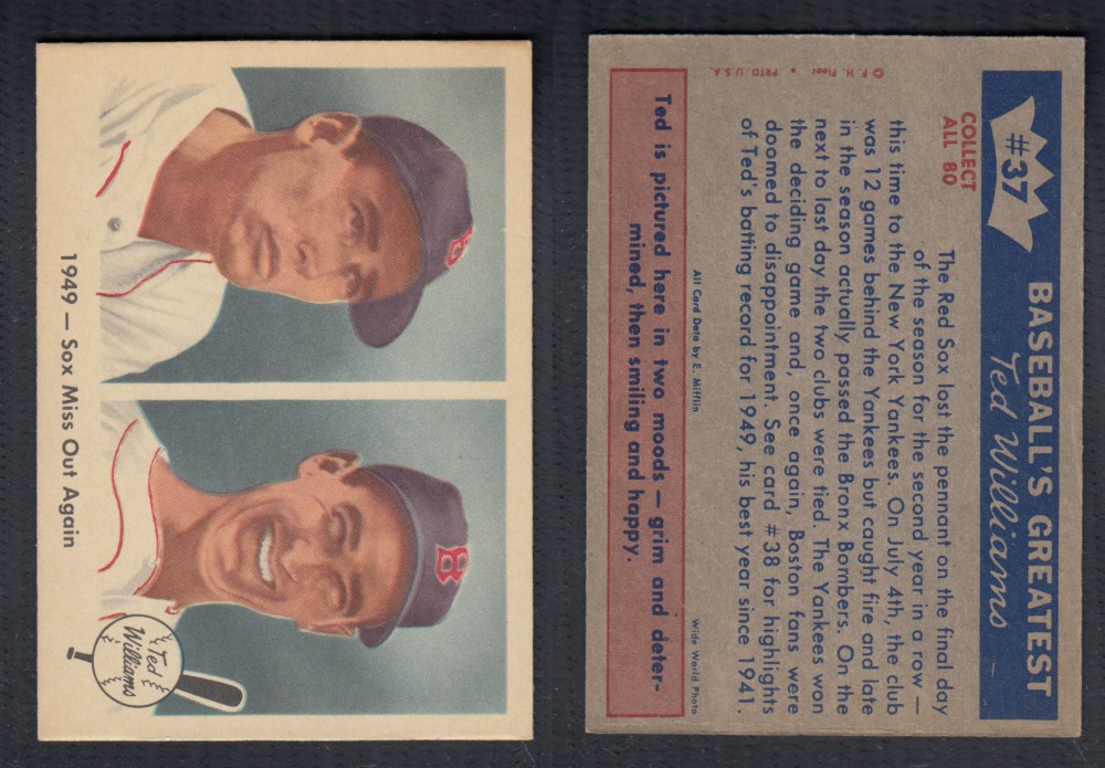 1959 FLEER TED WILLIAMS BASEBALL CARD #37 photo