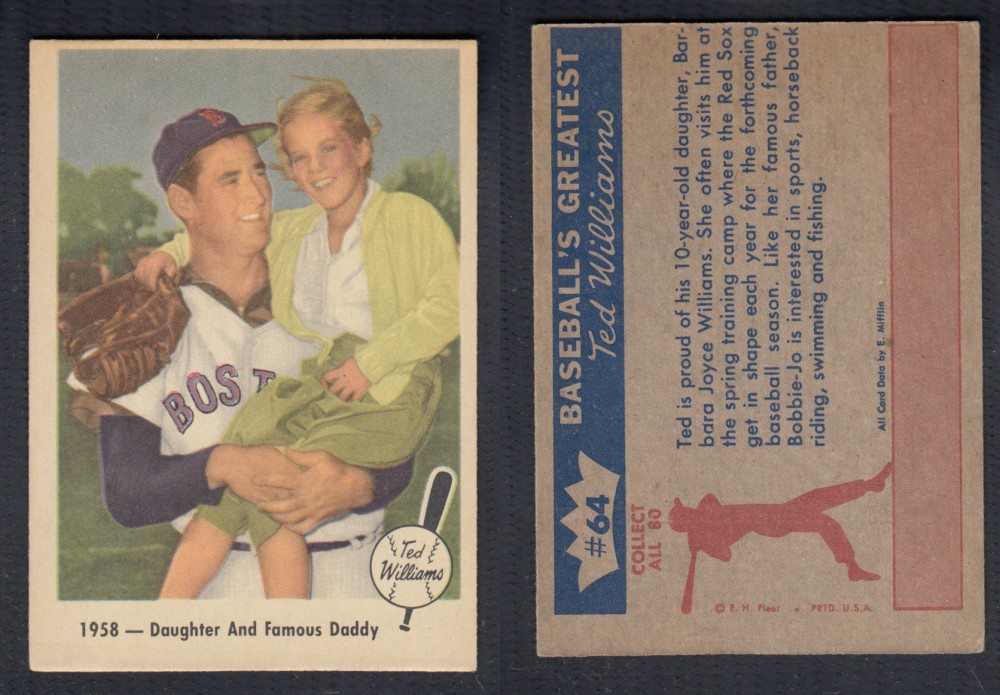 1959 FLEER TED WILLIAMS BASEBALL CARD #64 photo