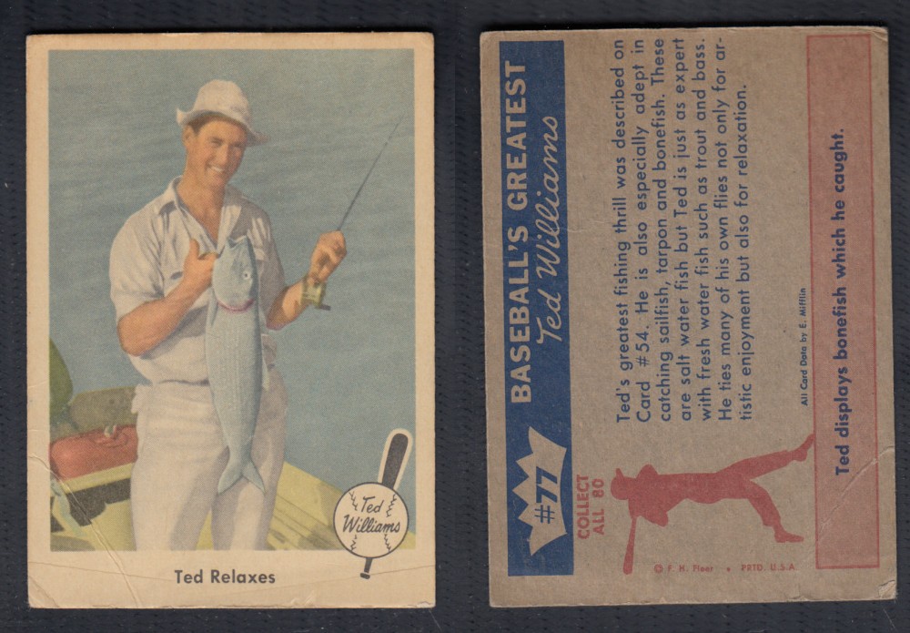 1959 FLEER TED WILLIAMS BASEBALL CARD #77 photo