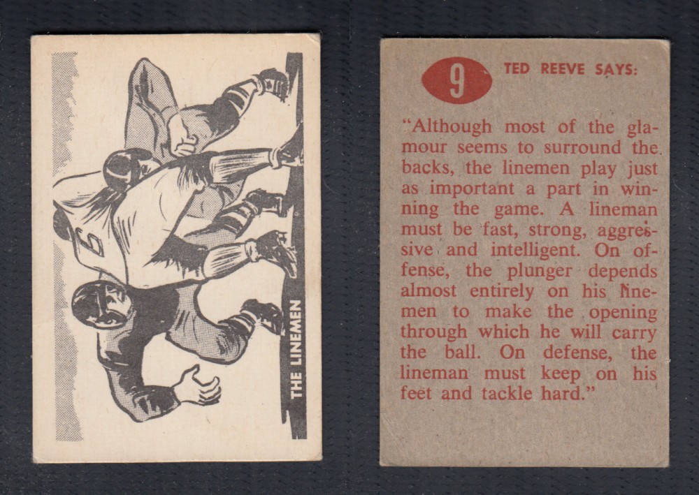 1952 CFL PARKHURST FOOTBALL CARD #9 THE LINEMEN photo