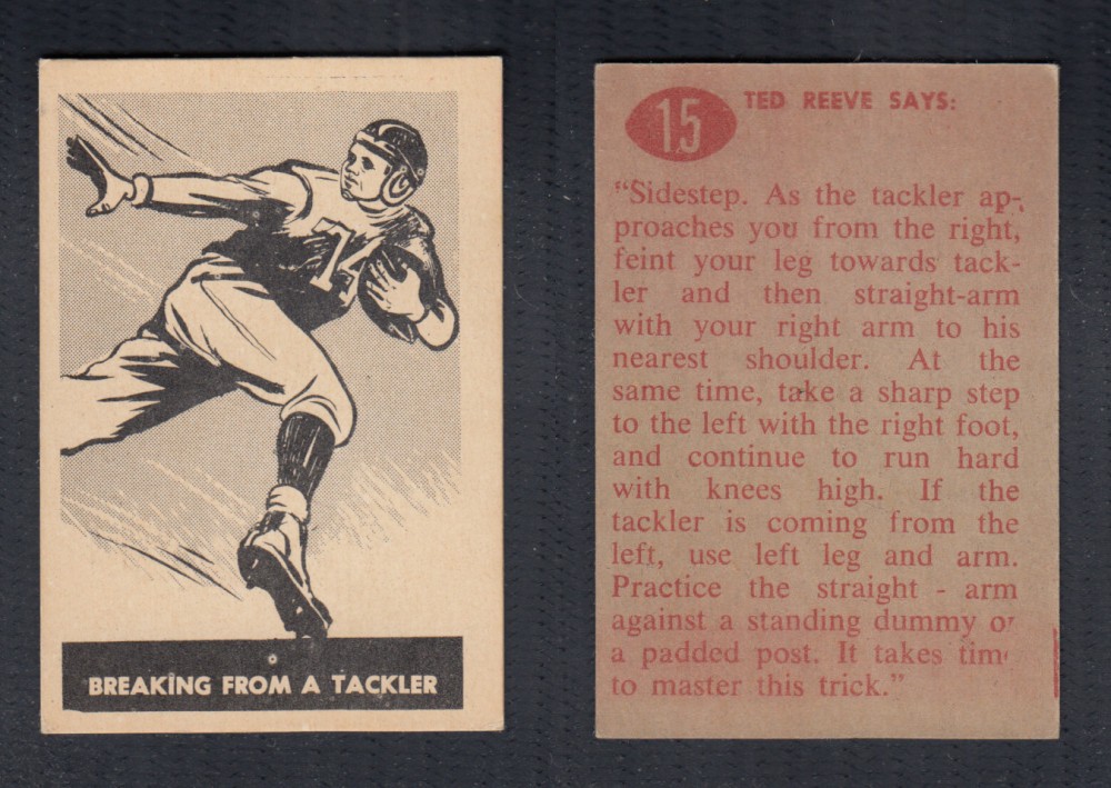 1952 CFL PARKHURST FOOTBALL CARD #15 BREAKING FROM A TACKLER photo