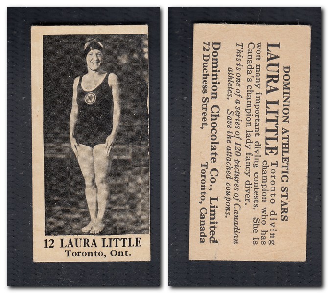 1925 V31 DOMINION CHOCOLATE #12 L. LITTLE DIVING CARD photo