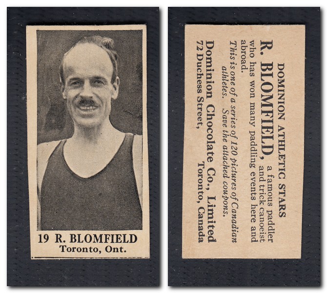 1925 V31 DOMINION CHOCOLATE #19 R. BLOMFIELD CANOE CARD photo
