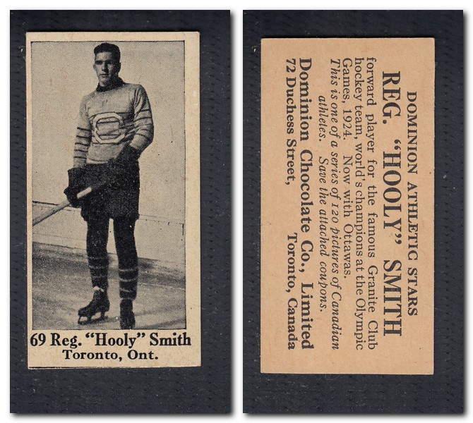 1925 V31 DOMINION CHOCOLATE #69 R. H. SMITH HOCKEY CARD photo