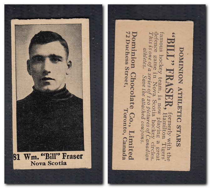 1925 V31 DOMINION CHOCOLATE #81 WM. B. FRASER HOCKEY CARD photo