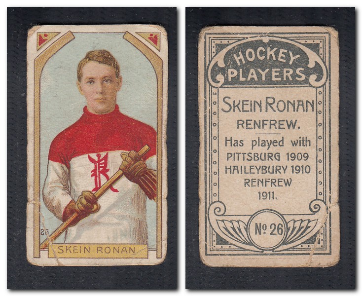 1911-12 C55 IMPERIAL TOBACCO HOCKEY CARD #26 S. RONAN photo 1911-12 C55 IMPERIAL TOBACCO HOCKEY CARD #26 S. RONAN photo