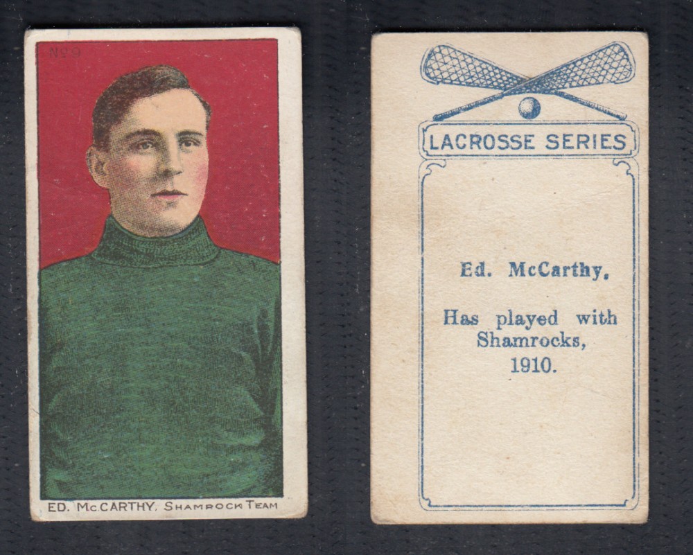 1910-11 C60 LACROSSE CARD #9 E. MCCARTHY photo