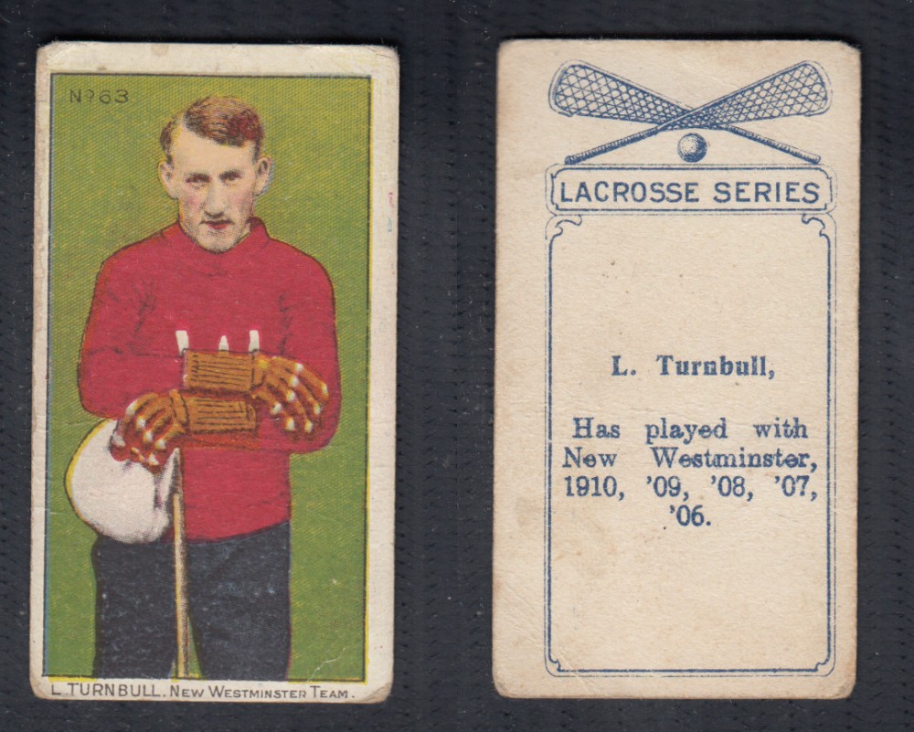1910-11 C60 LACROSSE CARD #63 L. TURNBULL photo