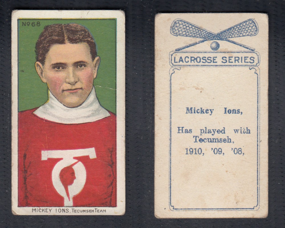1910-11 C60 LACROSSE CARD #68 M. IONS photo