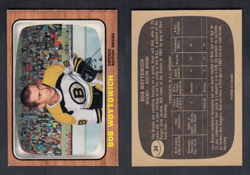 1966-67 TOPPS HOCKEY CARD #34 B. WOYTOWICH photo