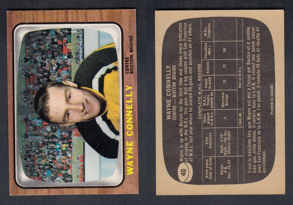 1966-67 TOPPS HOCKEY CARD #40 W. CONNELLY photo