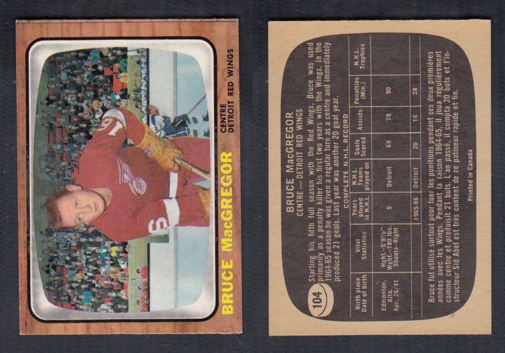 1966-67 TOPPS HOCKEY CARD #104 B. MACGREGOR photo