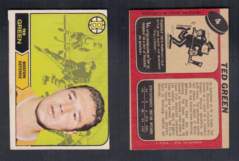 1968-69 O-PEE-CHEE HOCKEY CARD #4 T. GREEN photo