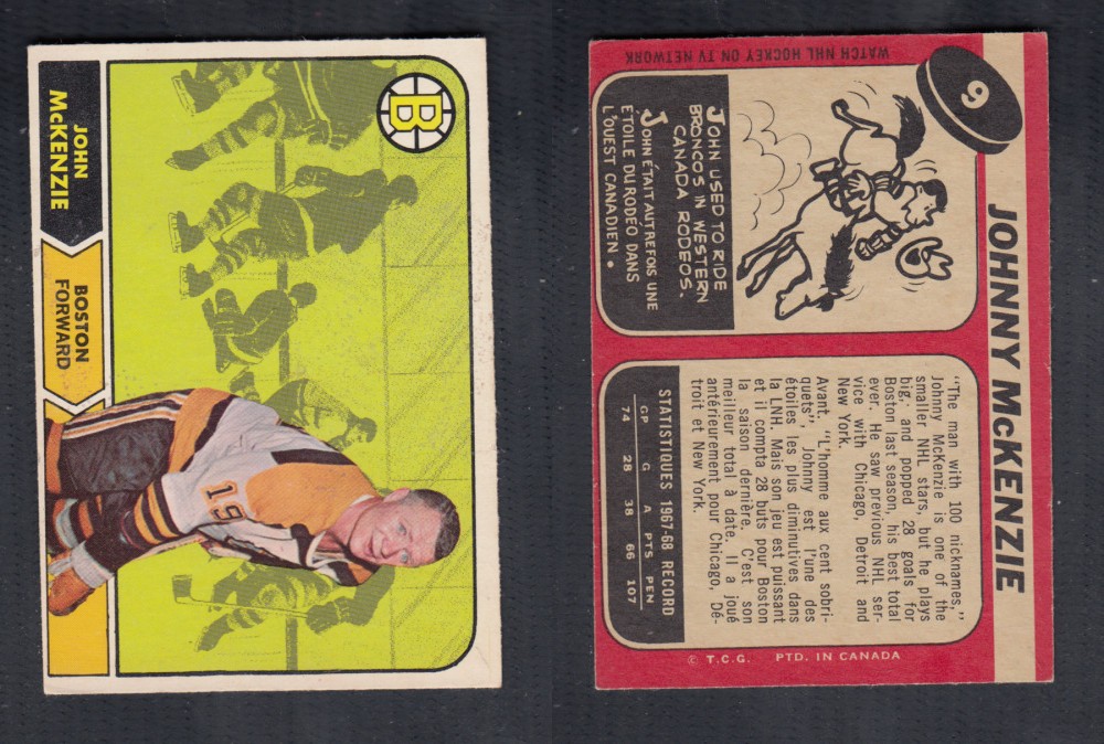 1968-69 O-PEE-CHEE HOCKEY CARD #9 J. MCKENZIE photo