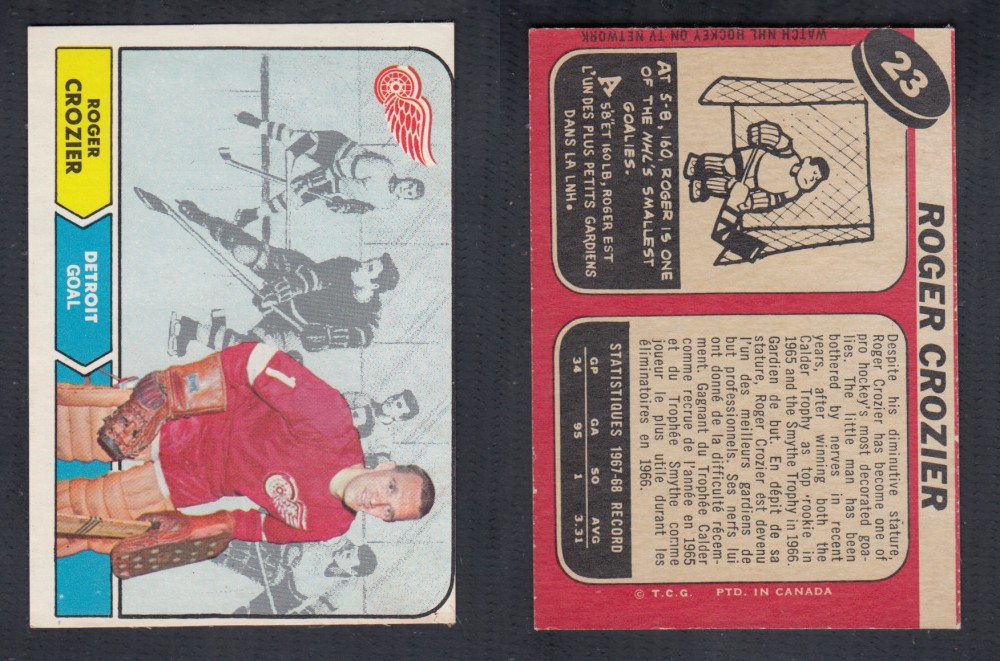 1968-69 O-PEE-CHEE HOCKEY CARD #23 R. CROZIER photo