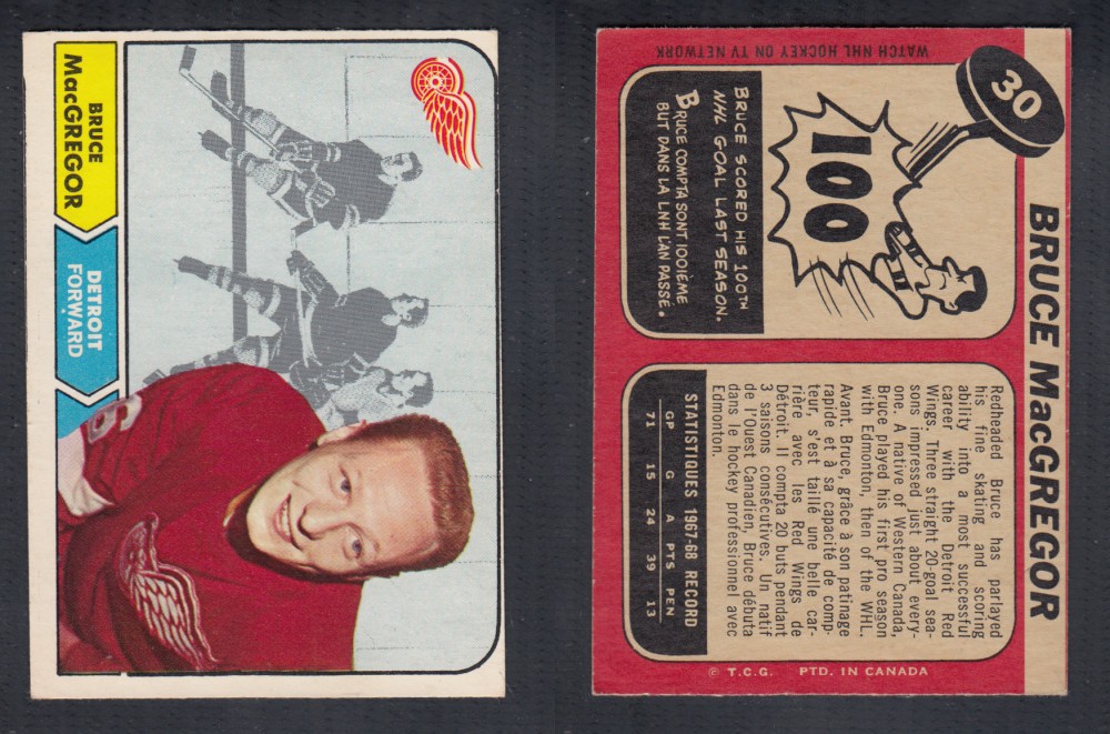 1968-69 O-PEE-CHEE HOCKEY CARD #30 B. MACGREGOR photo