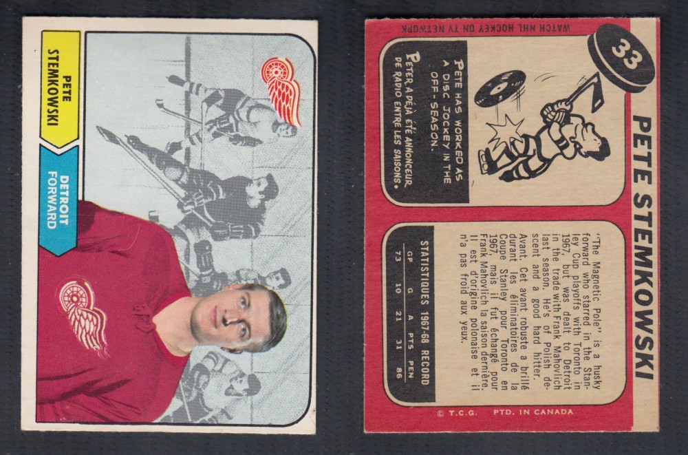 1968-69 O-PEE-CHEE HOCKEY CARD #33 P. STEMKOWSKI photo