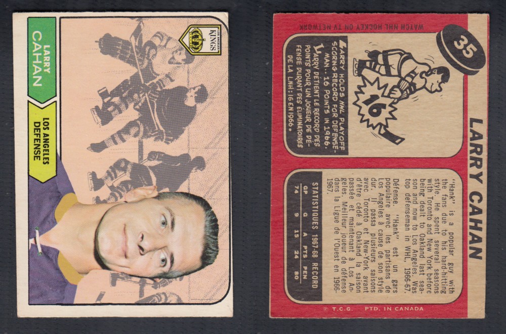 1968-69 O-PEE-CHEE HOCKEY CARD #35 L. CAHAN photo