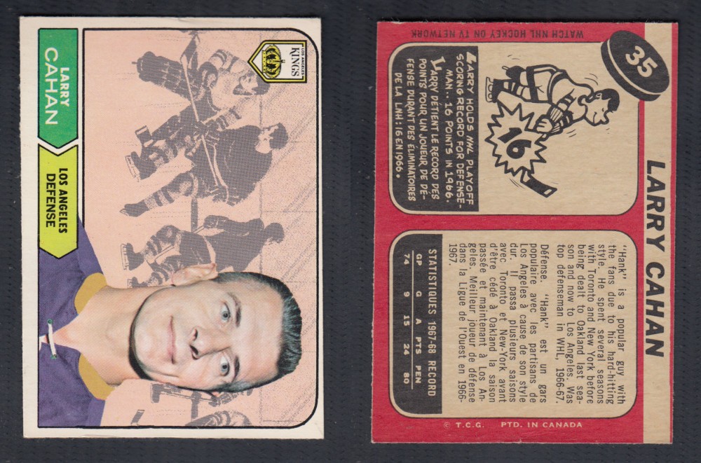 1968-69 O-PEE-CHEE HOCKEY CARD #35 L. CAHAN photo