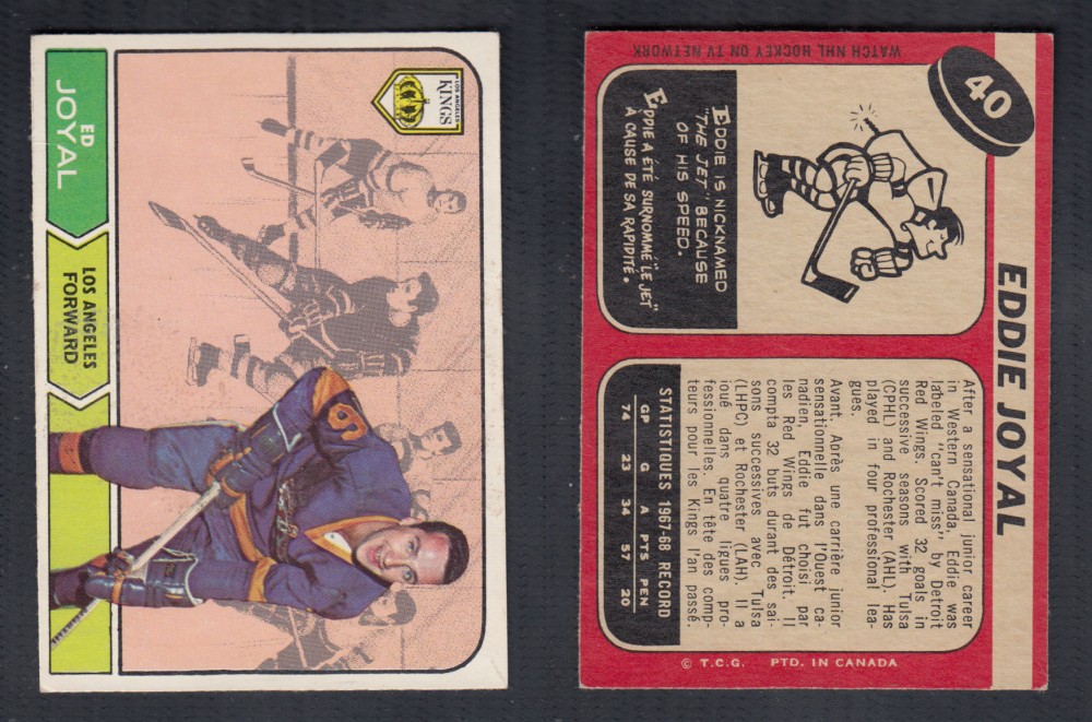 1968-69 O-PEE-CHEE HOCKEY CARD #40 E. JOYAL photo