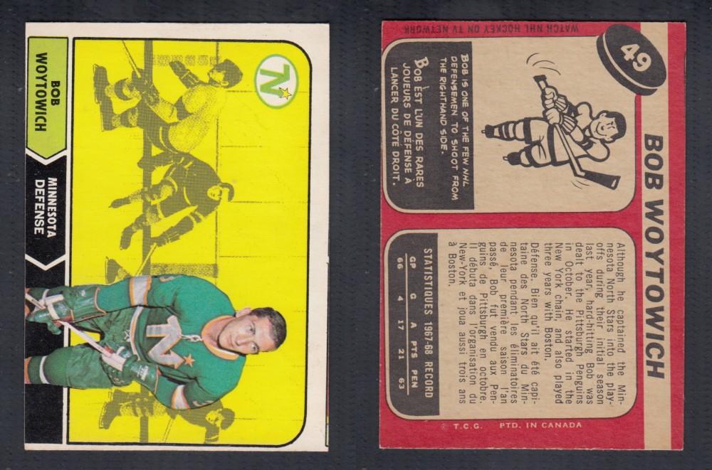 1968-69 O-PEE-CHEE HOCKEY CARD #49 B. WOYTOWICH photo