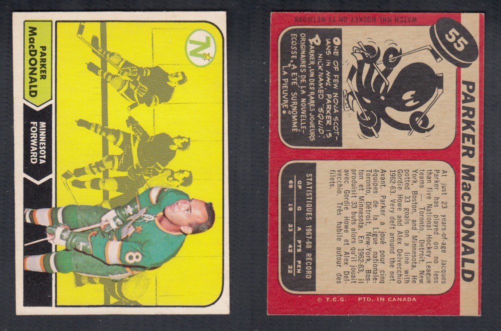 1968-69 O-PEE-CHEE HOCKEY CARD #55 P. MACDONALD photo