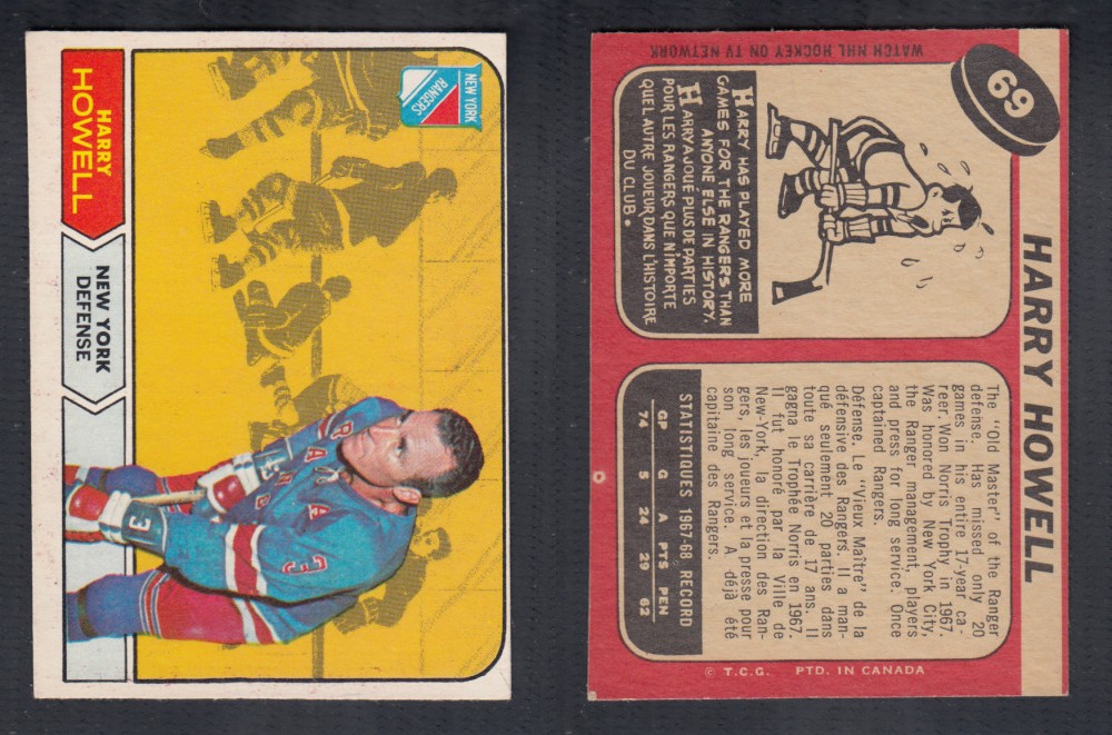 1968-69 O-PEE-CHEE HOCKEY CARD #69 H. HOWELL photo