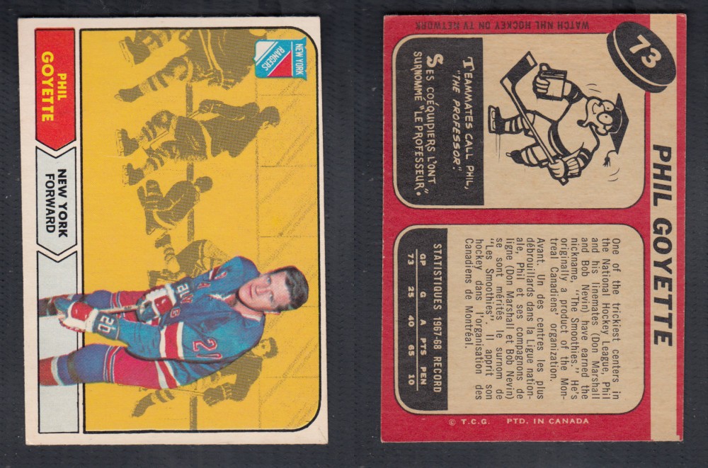 1968-69 O-PEE-CHEE HOCKEY CARD #73 P. GOYETTE photo