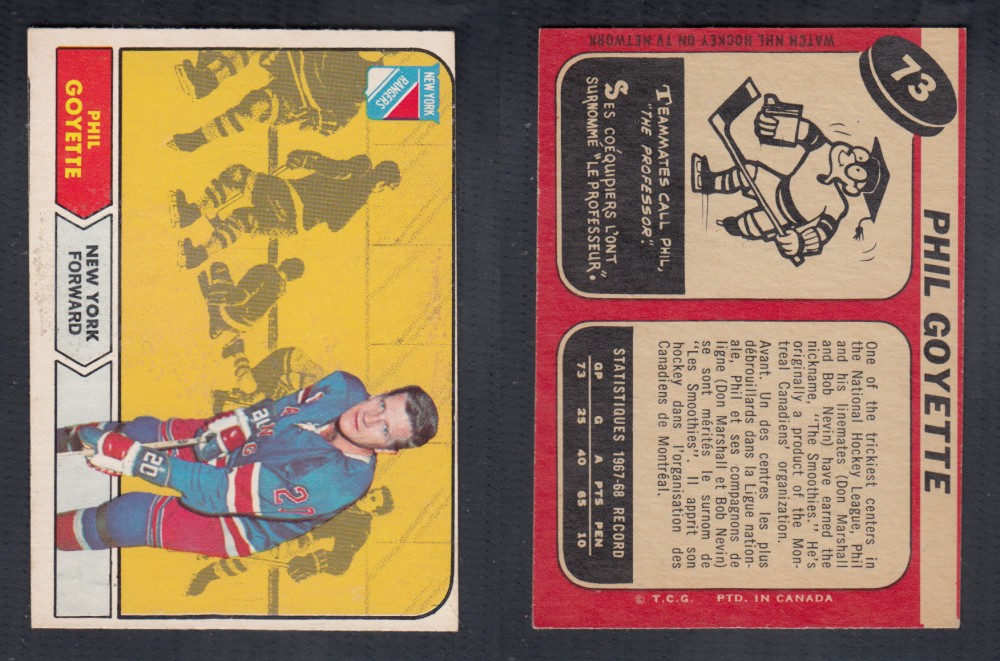 1968-69 O-PEE-CHEE HOCKEY CARD #73 P. GOYETTE photo