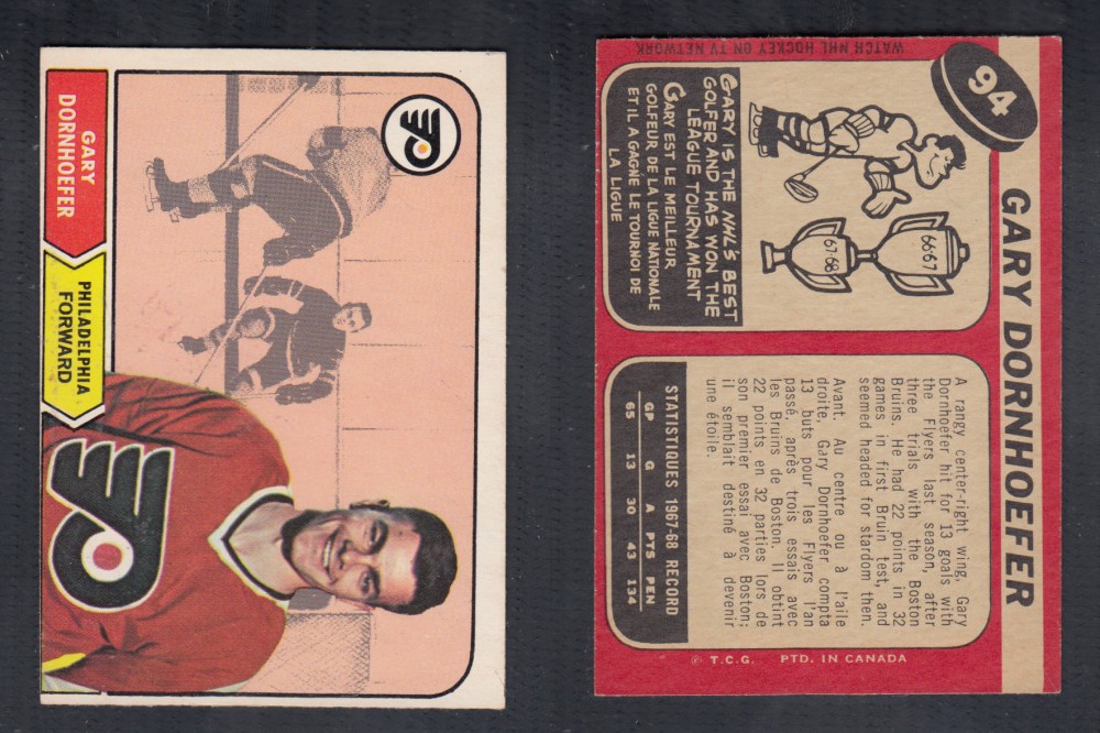 1968-69 O-PEE-CHEE HOCKEY CARD #94 G. DORNHOEFER photo