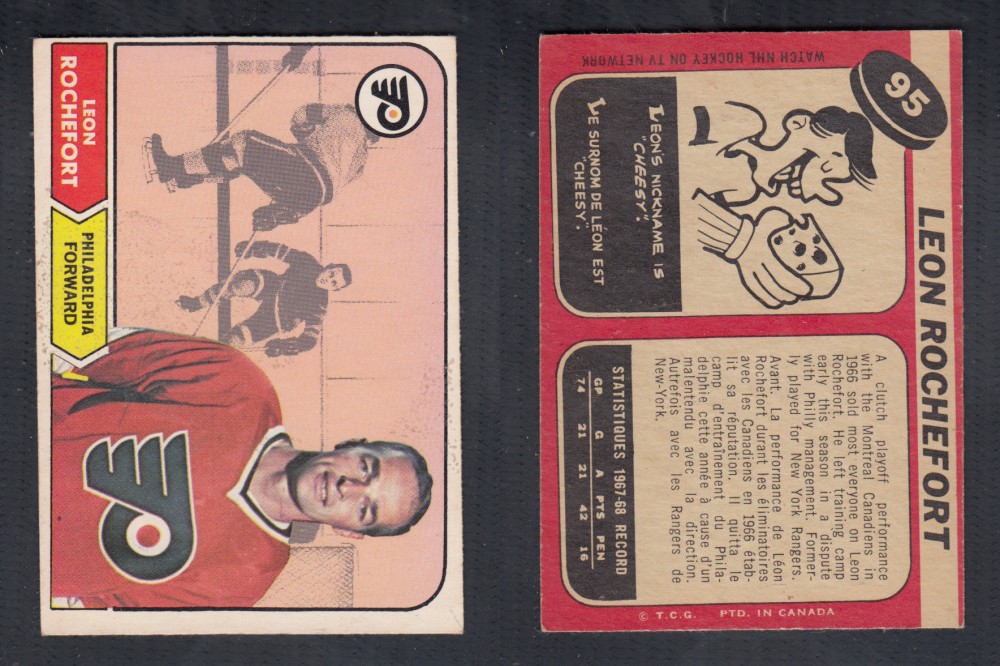 1968-69 O-PEE-CHEE HOCKEY CARD #95 L. ROCHEFORT photo