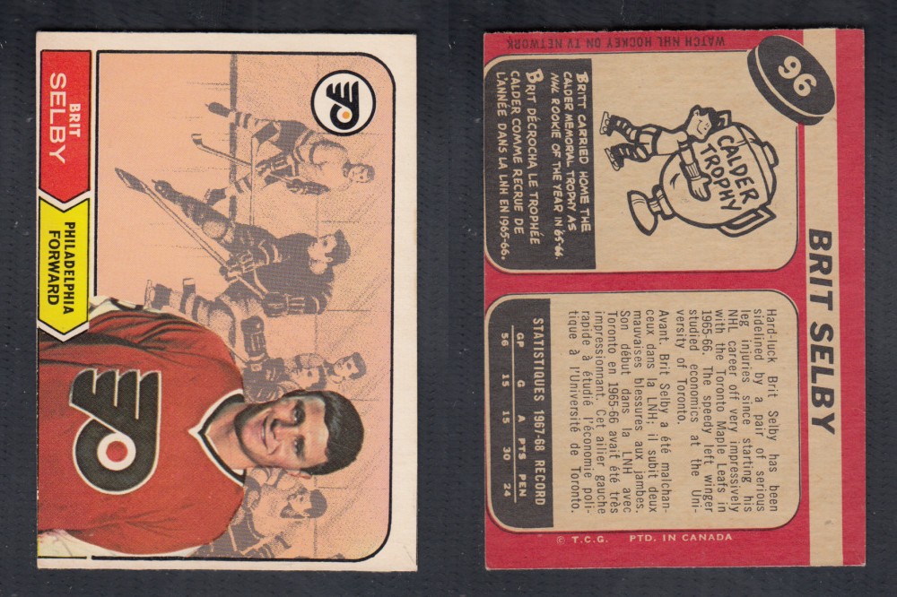 1968-69 O-PEE-CHEE HOCKEY CARD #96 B. SELBY photo