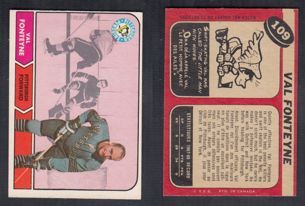 1968-69 O-PEE-CHEE HOCKEY CARD #108 C. BURNS photo