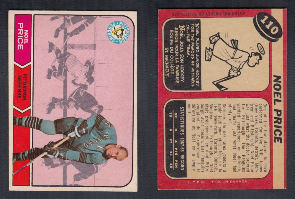 1968-69 O-PEE-CHEE HOCKEY CARD #110 N. PRICE photo